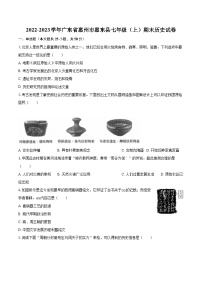 2022-2023学年广东省惠州市惠东县七年级（上）期末历史试卷（含答案解析）