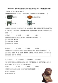 2022-2023学年河北省保定市阜平县七年级（上）期末历史试卷（含答案解析）