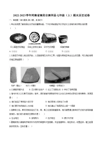 2022-2023学年河南省南阳市唐河县七年级（上）期末历史试卷（含答案解析）