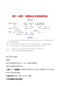 第十一单元　新民主主义革命的开始学案 2023-2024 初中历史复习