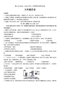 河南省平顶山市鲁山县2023-2024学年九年级上学期期末历史试卷（word版  含答案）