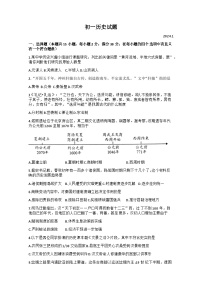 辽宁省大连市普兰店区2023-2024学年部编版七年级上学期期末历史试题