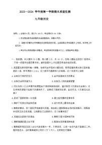 广东省茂名市电白区2023-2024学年九年级上学期期末质量监测历史试题（含答案）