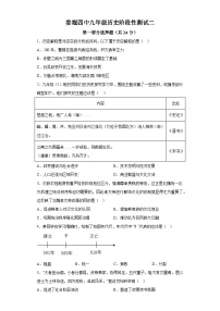 江苏省泰州市姜堰区第四中学2023-2024学年九年级上学期12月历史试题（含解析）