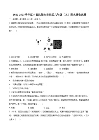 2022-2023学年辽宁省沈阳市皇姑区九年级（上）期末历史试卷（含详细答案解析）