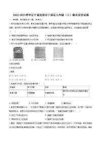 2022-2023学年辽宁省沈阳市于洪区九年级（上）期末历史试卷（含详细答案解析）