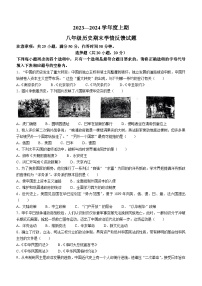 河南省驻马店市2023-2024学年部编版八年级上学期期末历史试题（含答案）