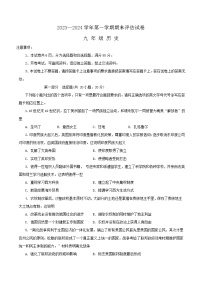 河南省平顶山市宝丰县2023-2024学年九年级上学期期末历史试题（含答案）