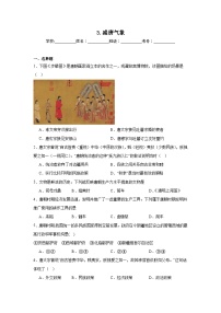 人教部编版七年级下册第3课 盛唐气象同步达标检测题