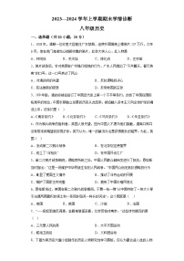 河南省洛阳市嵩县2023-2024学年八年级上学期期末诊断历史试卷（含解析）