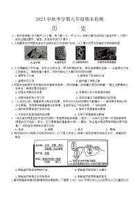 广西壮族自治区贵港市平南县2023-2024学年九年级上学期期末考试历史试题（含答案）