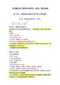 01七年级历史上册 -【速查速记】2024年中考历史复习6册教材核心知识点、难点、重点知识总结（部编版）