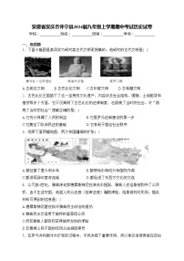 安徽省安庆市怀宁县2024届九年级上学期期中考试历史试卷(含答案)