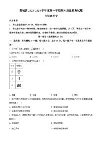 陕西省渭南市蒲城县2023-2024学年部编版七年级历史上学期期末试题（原卷+解析）