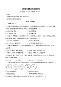 第二单元 辽宋夏金元时期：民族关系发展和社会变化（单元测试卷，范围10-13课）-【核心素养新教学】七年级历史下学期期中期末大单元复习课件+学案+单元测试（部编版）