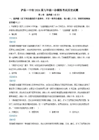 06，2024年四川省泸州市泸第一中学中考一模历史试题