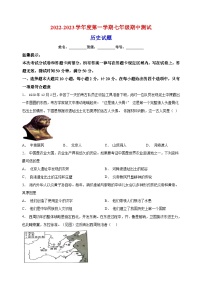 淮安市涟水县2022-2023学年七年级上学期期中历史试题（含答案和解析）