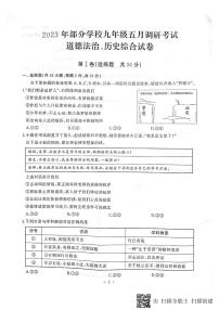 湖北省武汉市江岸区2022-2023学年度下学期5月九年级道法历史试卷