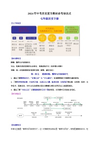 七年级历史下册-2024年中考历史复习教材必考知识点（人教部编版统编版）