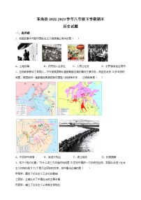 连云港市东海县2022-2023学年八年级下学期历史期末试卷（含答案解析）