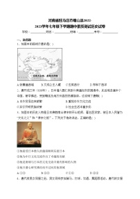 河南省驻马店市确山县2022-2023学年七年级下学期期中素质测试历史试卷(含答案)