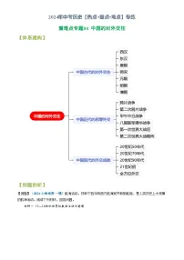 （上海专用）2024年中考二轮 历史【热点·重点·难点】专练重难点专题04 中国的对外交往-专题训练
