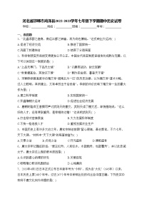 河北省邯郸市鸡泽县2022-2023学年七年级下学期期中历史试卷(含答案)