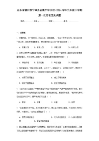 山东省德州市宁津县孟集中学2023-2024学年九年级下学期第一次月考历史试题（含解析）