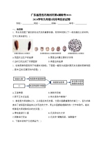 广东省茂名市高州市第6周联考2023-2024学年九年级3月月考历史试卷(含答案)