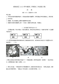 2024年上海市浦东新区中考二模考试（五四学制）历史试题