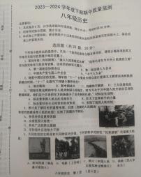 河南省周口市川汇区部分学校2024年部编版八年级下册期中考试历史试题
