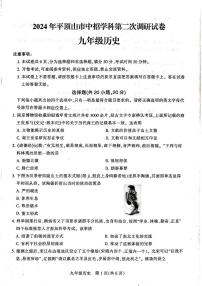 2024年河南省平顶山市中考二模历史试题