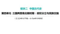 2024年中考历史一轮复习课件---中国古代史4三国两晋南北朝时期：政权分立与民族交融