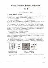 2024年宁夏中宁县九年级下学期第三次联考历史试卷