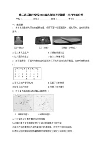 重庆市求精中学校2023届九年级上学期第一次月考历史卷(含答案)