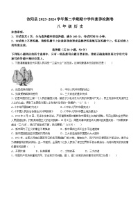 河南省洛阳市汝阳县2023-2024学年部编版八年级下学期期中历史试题（含答案）