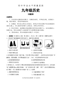 湖南省郴州市2024年九年级历史下学期学业水平质量监测试题