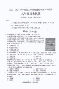 山东省青岛市黄岛区2023--2024学年部编版九年级历史下学期阶段性学业水平检测试题