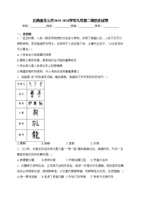 云南省文山市2023-2024学年九年级二模历史试卷(含答案)