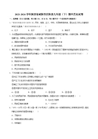 2023-2024学年陕西省咸阳市泾阳县九年级（下）期中历史试卷(解析版)