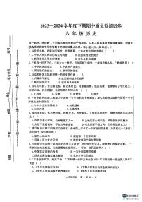 河南省信阳市罗山县2023-2024学年八年级下学期期中历史试题