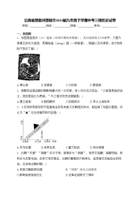 云南省楚雄州楚雄市2024届九年级下学期中考三模历史试卷(含答案)
