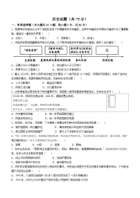 2024年新疆乌鲁木齐新市区中考三模历史试题