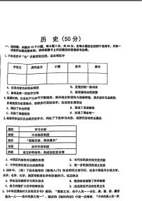 内蒙古鄂尔多斯市2024年中考二模考试历史试题