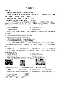 安徽省宿州市泗县2023-2024学年八年级下学期6月月考历史试题