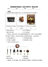 河南省洛阳市宜阳县2024届九年级中考一模历史试卷(含答案)