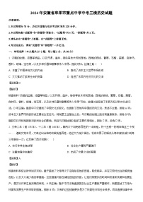 [历史]2024年安徽省阜阳市重点中学中考三模试题（解析版）