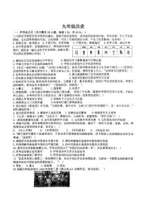 2024年河南省驻马店市驿城区部分中学中考模拟历史试题