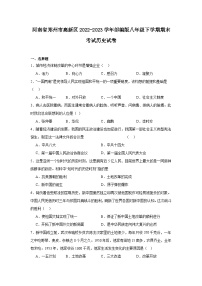 河南省郑州市高新区2022-2023学年部编版八年级下学期期末考试历史试卷（含答案）