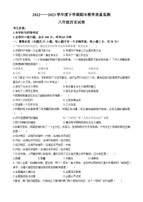 黑龙江省齐齐哈尔市梅里斯达斡尔族区2022-2023学年八年级下学期期末历史试题(无答案)